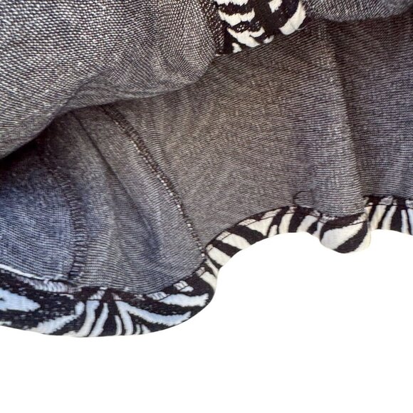 Raphael Sport Womens Zebra Print Full-Zip High Neck Casual Lightweight Jacket L - Picture 6 of 9